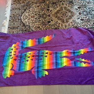 Lacoste Multicolor Striped Towel beach towel 
Rainbow 72x36